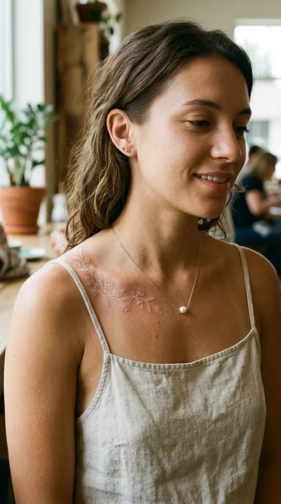 Hidden Floral Vine Tattoo