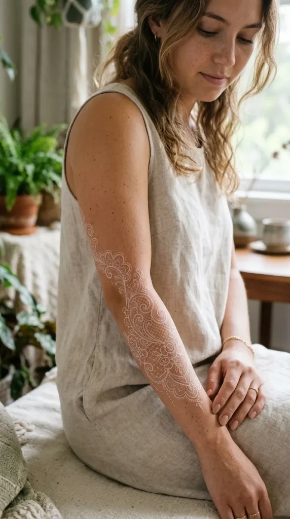 Lace Inspired Body Art Tattoo