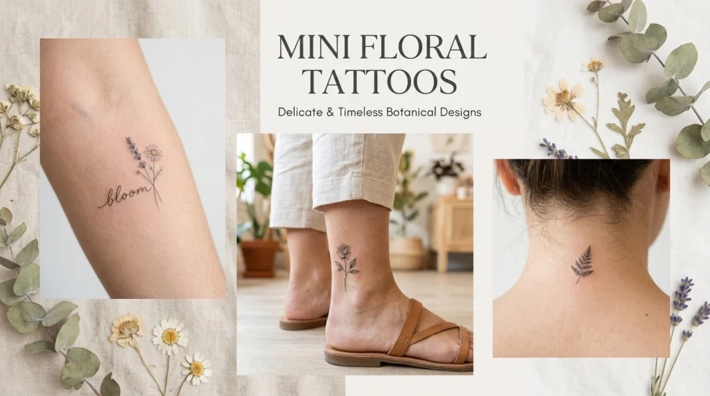 Mini Floral Tattoos