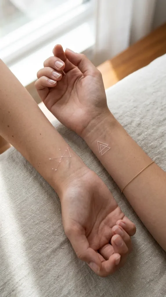 Minimal Geometric Accents Tattoo