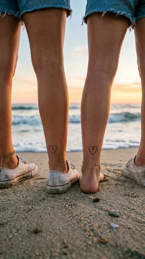 Broken Outline Heart Tattoo