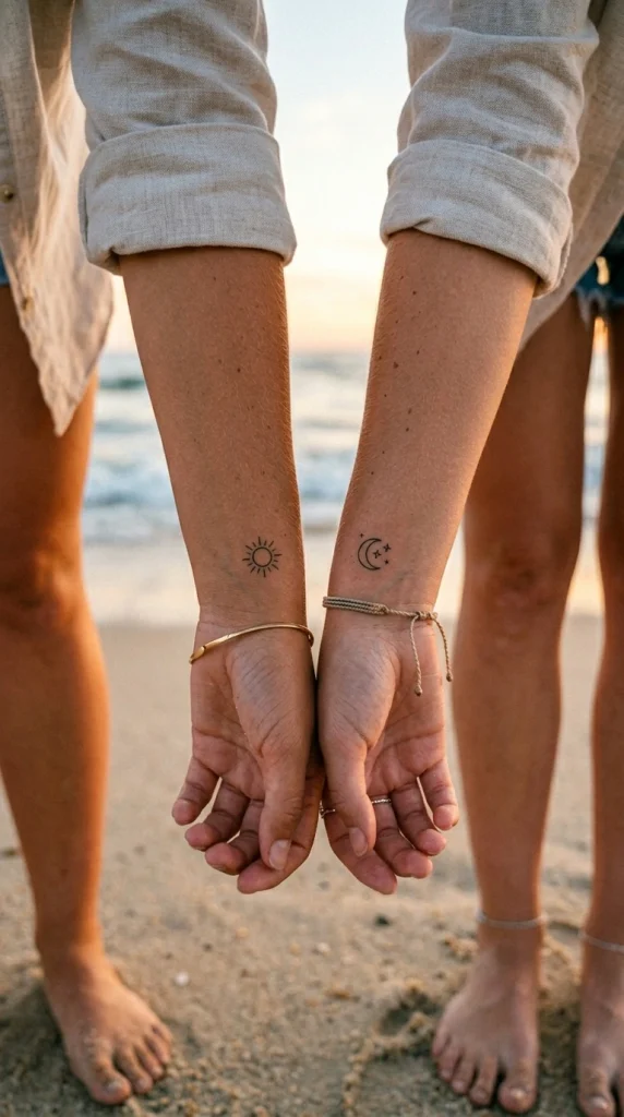 Sun & Moon Duo Tattoo