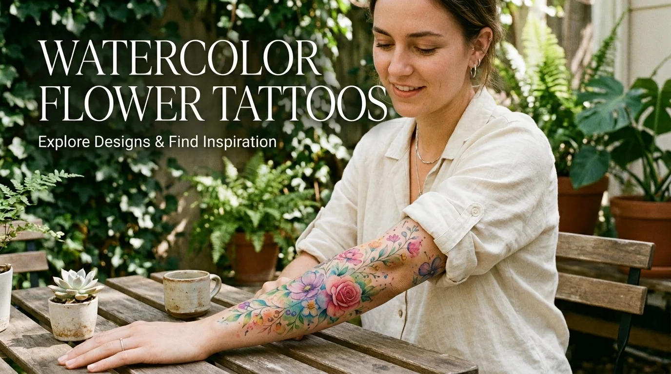 Watercolor Flower Tattoos